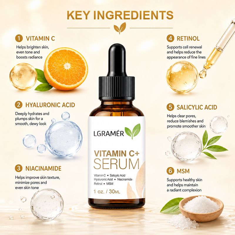 Vitamin C+ Facial Serum With H - огляд і ціна Hyaluronic Acid Facial Serum