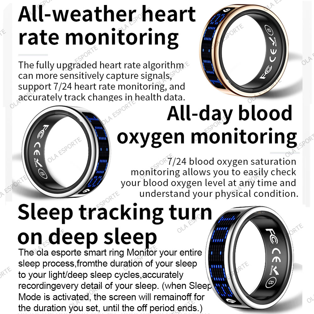 Smart Ring Display Screen Touc - огляд і ціна Health Monitors