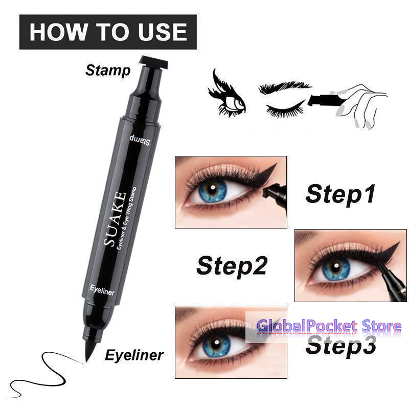 [TG823]2PCS Black Eyeliner Dou - огляд і ціна Waterproof Liquid Eyeliner Pen