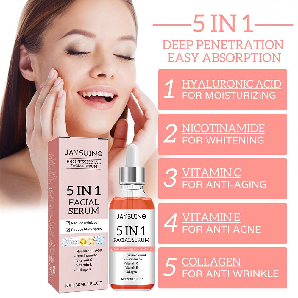 5-in-1 Vitamin C & Hyaluronic  - огляд і ціна Hyaluronic Acid Facial Serum