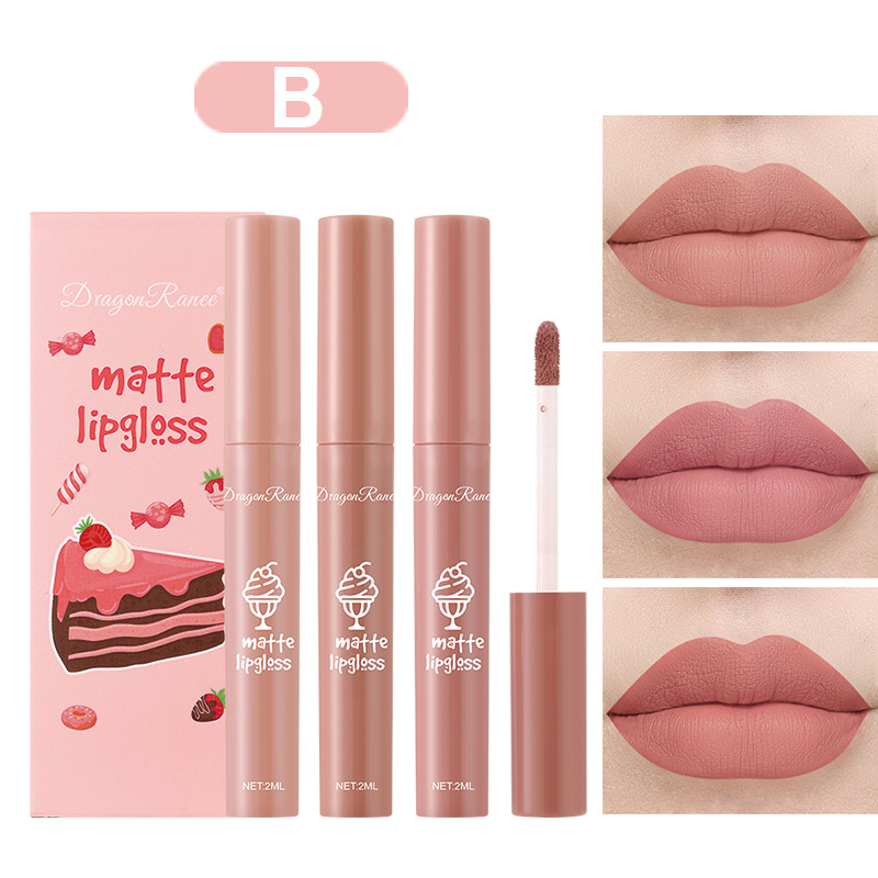 3PCS/Set Velvet Matte Nude Liq - огляд і ціна Matte Velvet Lip Tint Long Lasting