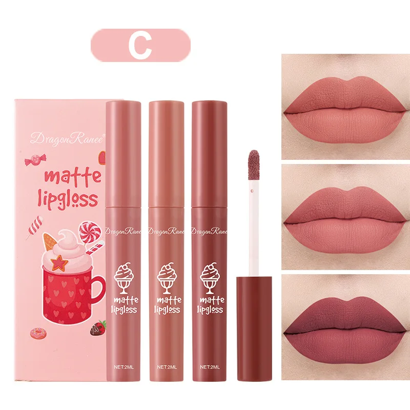 3PCS/Set Velvet Matte Nude Liq - огляд і ціна Matte Velvet Lip Tint Long Lasting