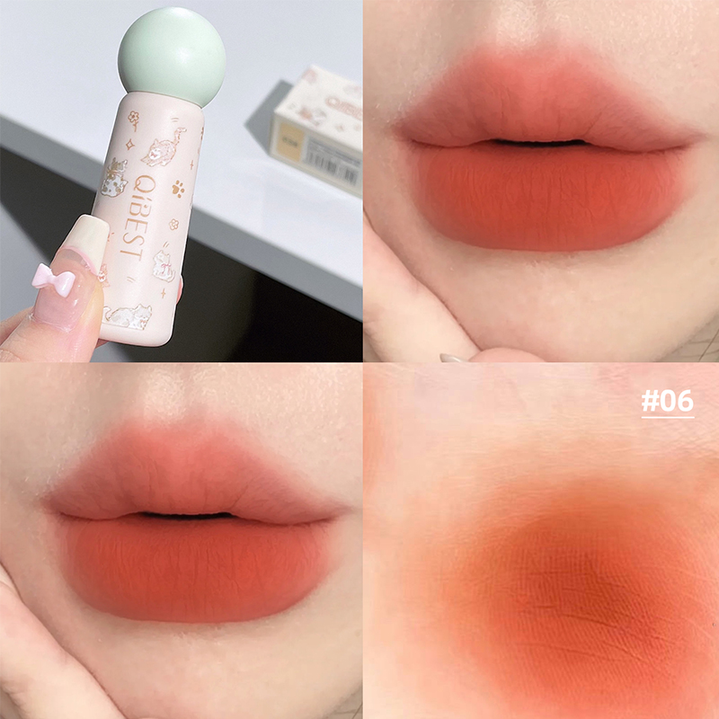 QIBEST Cute Velvet Matte Lip M - огляд і ціна Matte Velvet Lip Tint Long Lasting