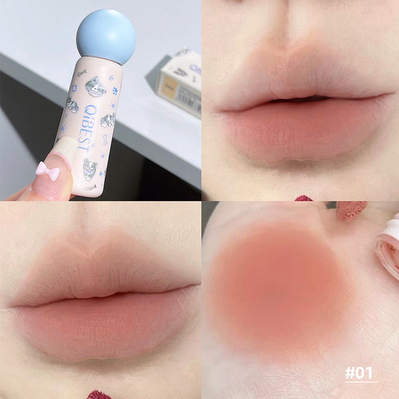QIBEST Cute Velvet Matte Lip M - огляд і ціна Matte Velvet Lip Tint Long Lasting